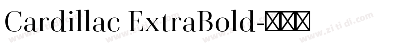 Cardillac ExtraBold字体转换